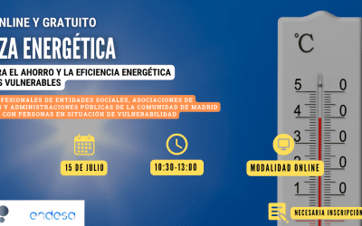 Apúntate al taller online sobre pobreza energética del próximo 15 de julio